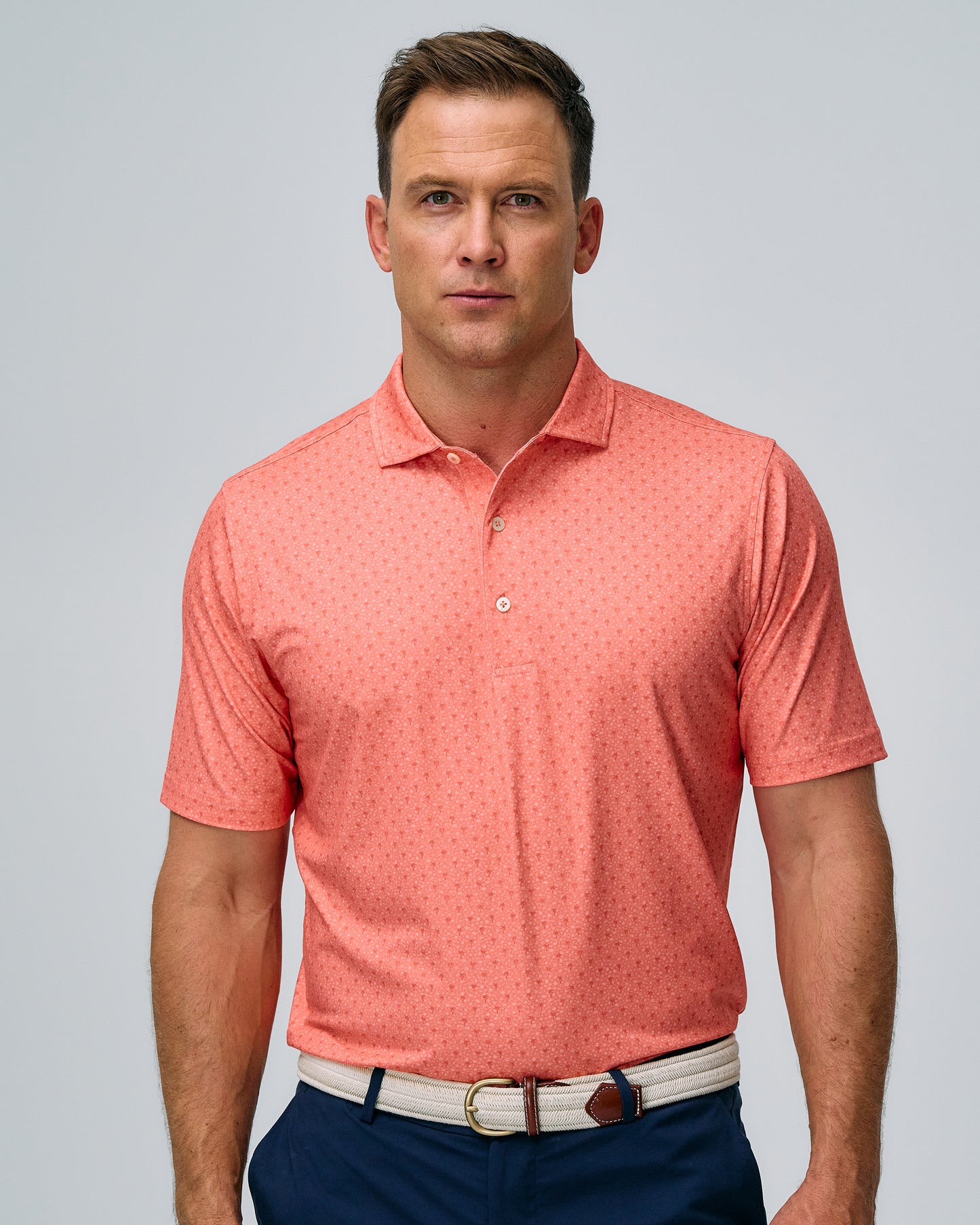 FREMONT PALM PRINT POLO