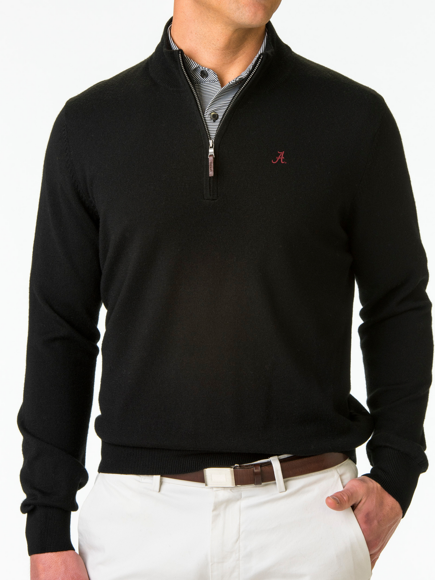 Alabama | Baruffa Merino Quarter Zip Windsweater | Collegiate