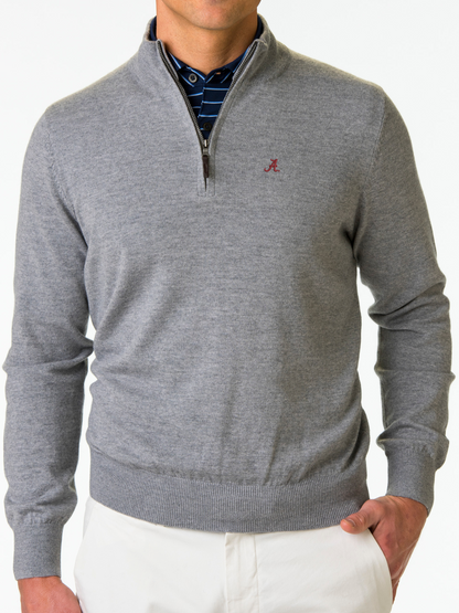 Alabama | Baruffa Merino Quarter Zip Sweater | Collegiate