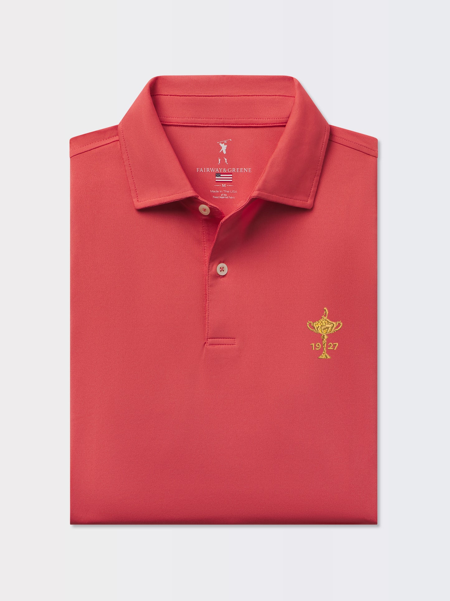 RYDER CUP TROPHY | USA TOURNAMENT SOLID TECH JERSEY POLO
