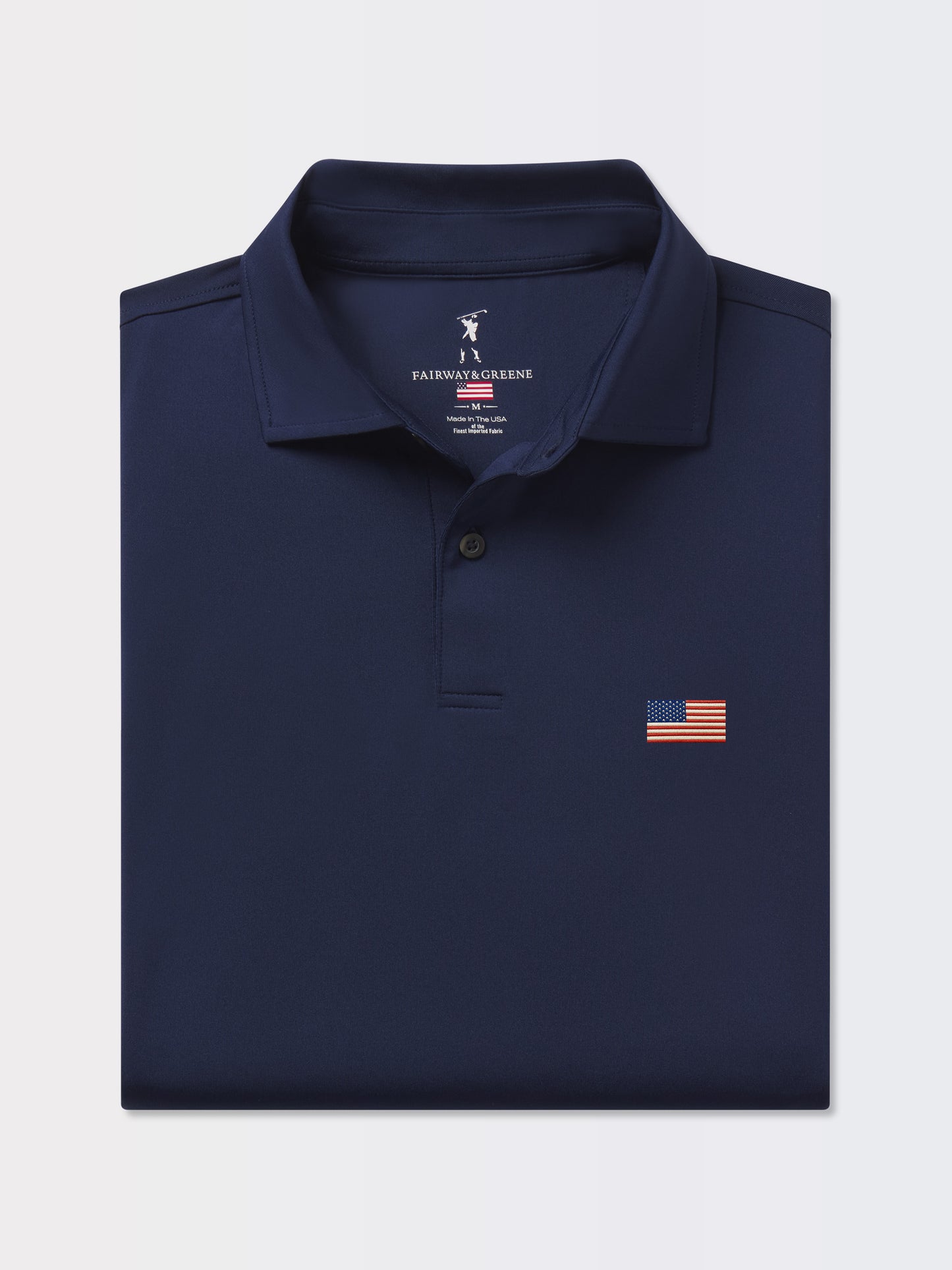 American Flag | USA Tournament Solid Tech Jersey Polo