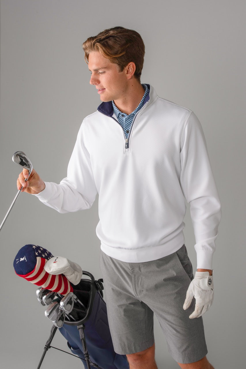 Elon | Caves Quarter Zip Pullover | Collegiate