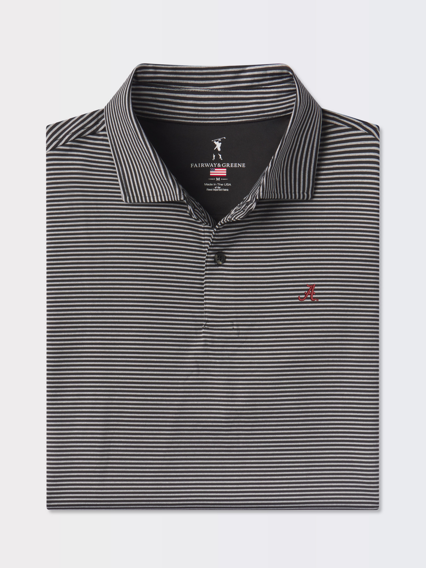 Alabama | Owens Stripe Tech Polo | Collegiate
