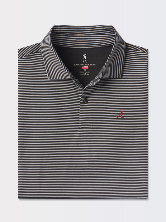 Alabama | Owens Stripe Tech Polo | Collegiate