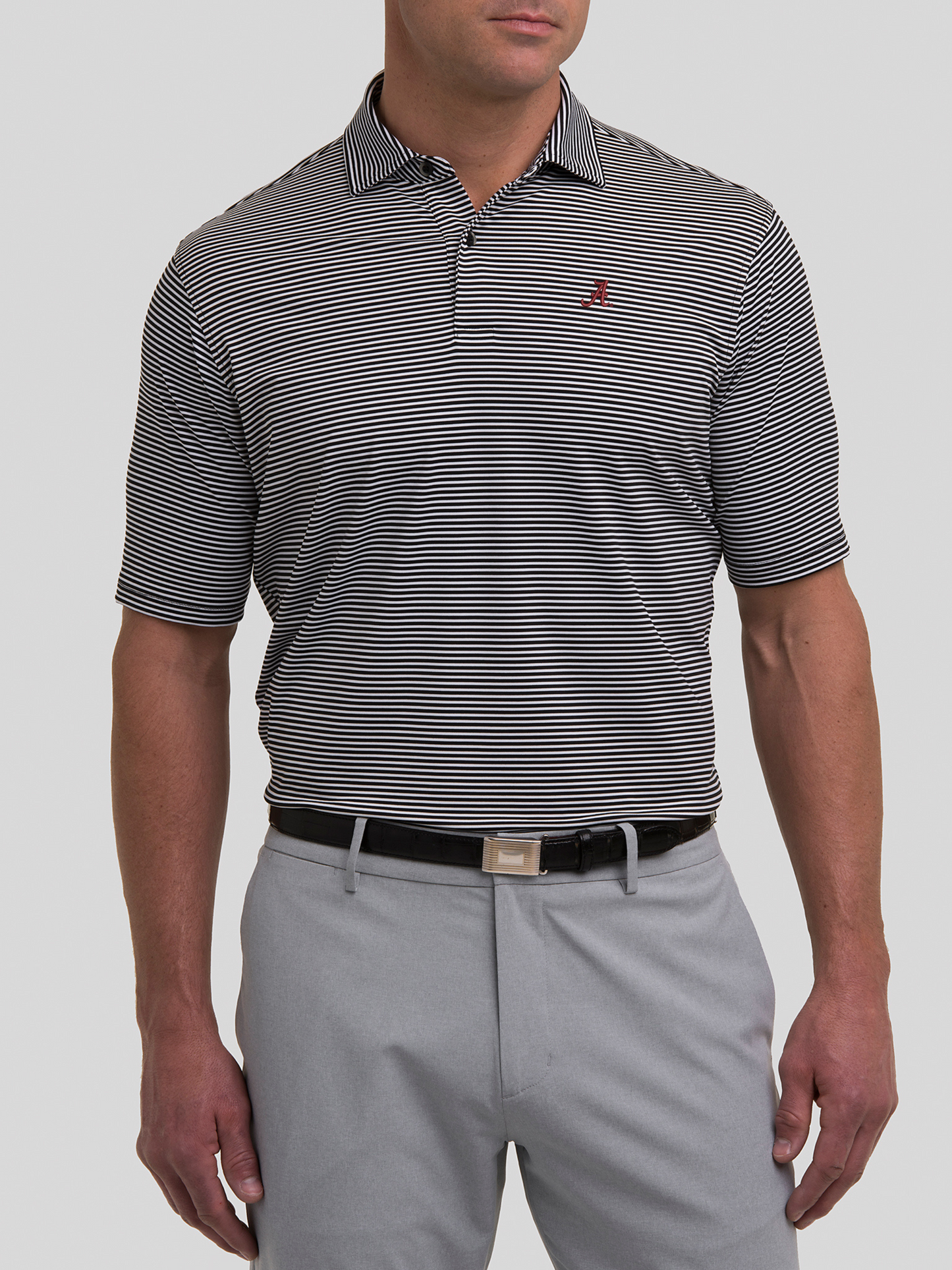 Alabama | Owens Stripe Tech Polo | Collegiate
