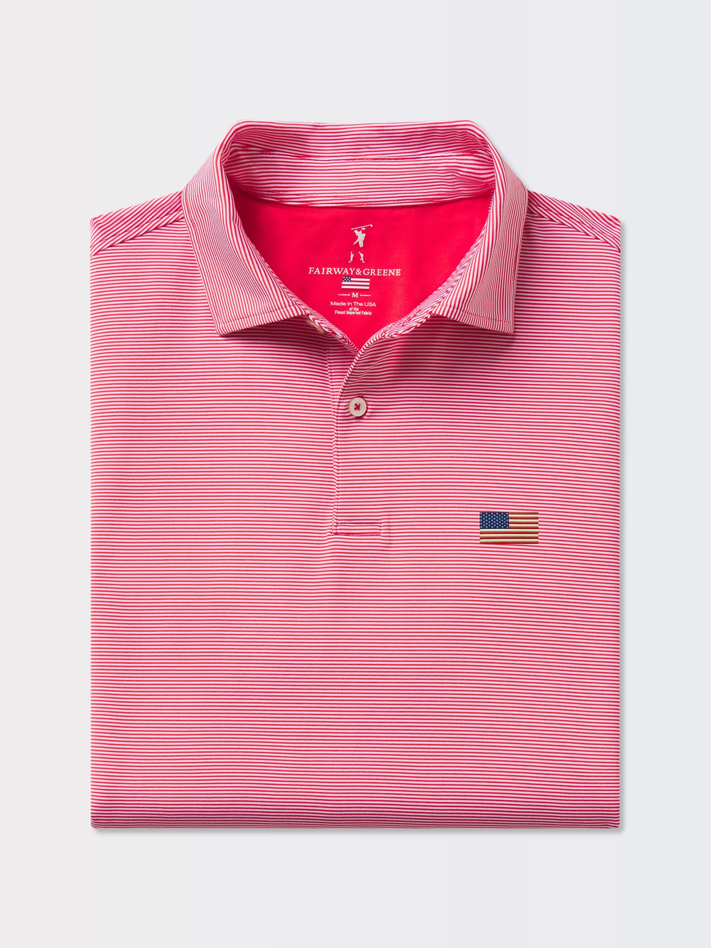 American Flag | USA Mini Stripe Jersey Polo