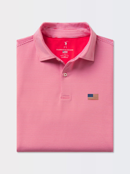 American Flag | USA Mini Stripe Jersey Polo