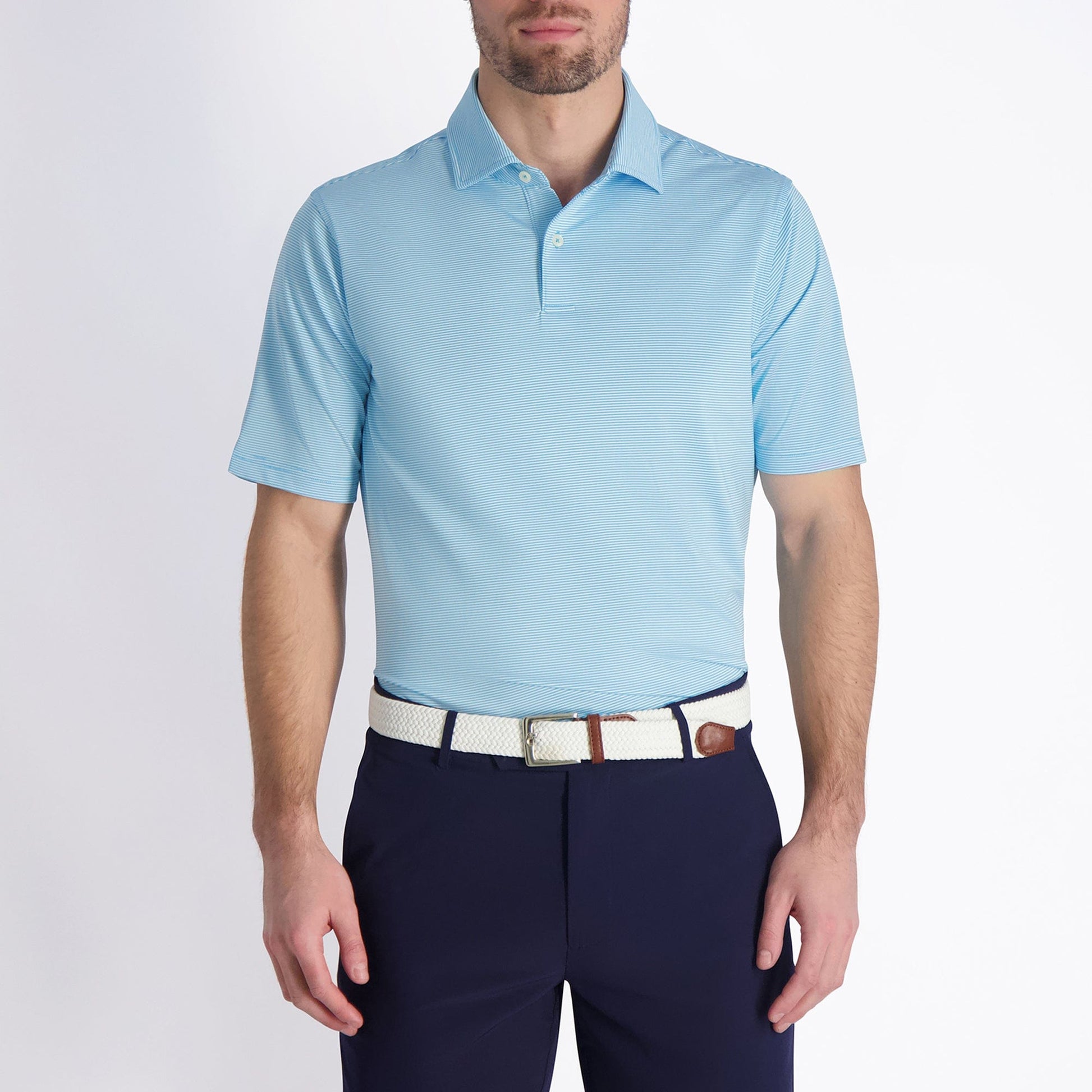 USA Mini Stripe Jersey Polo - Fairway & Greene