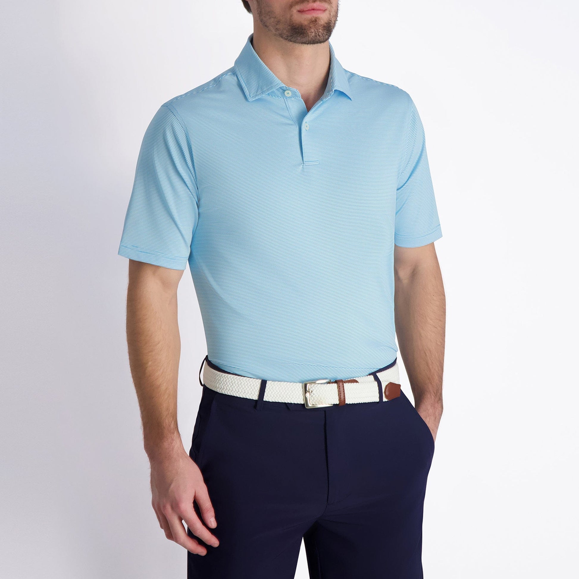 USA Mini Stripe Jersey Polo - Fairway & Greene