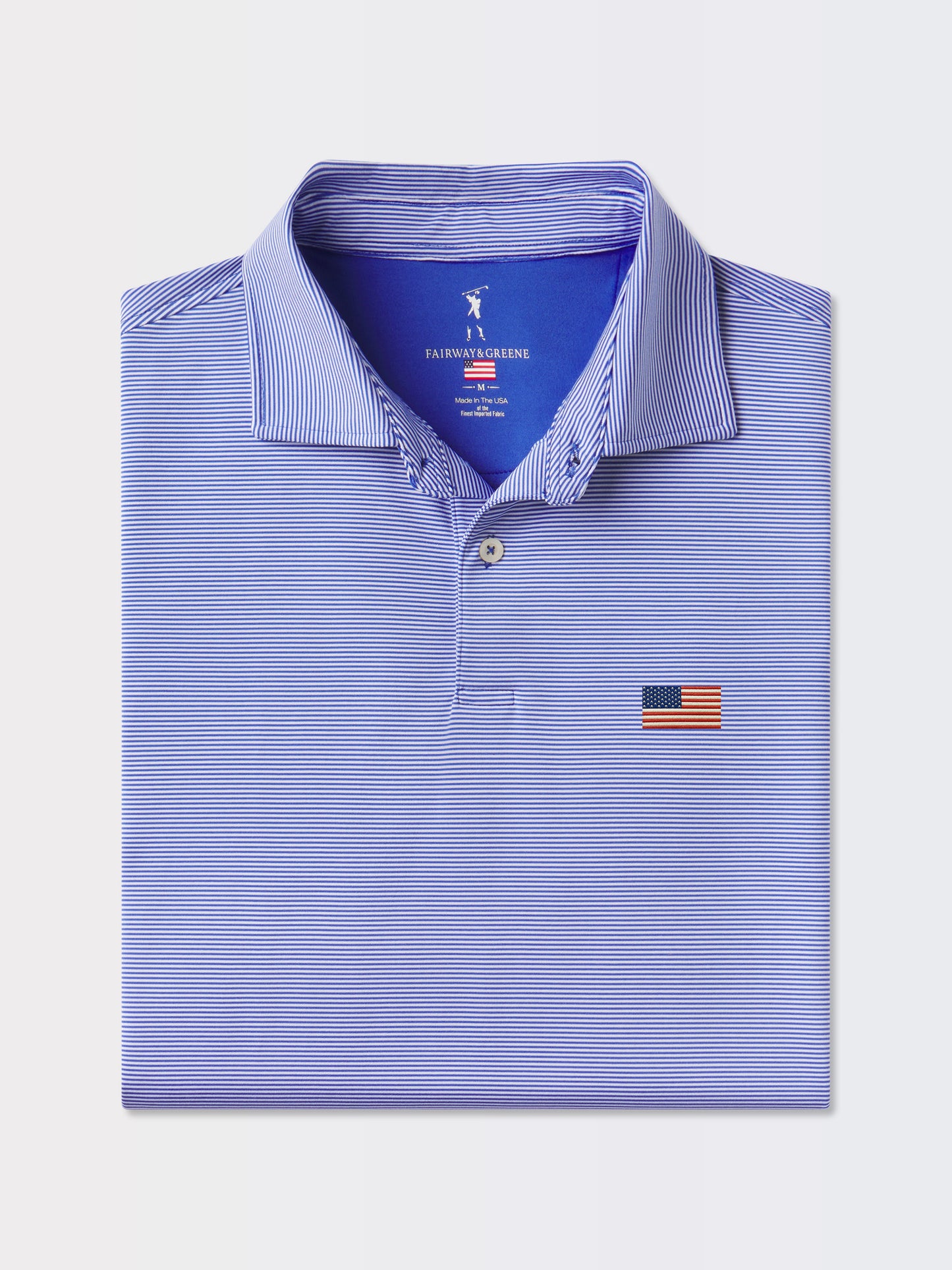 American Flag | USA Mini Stripe Jersey Polo