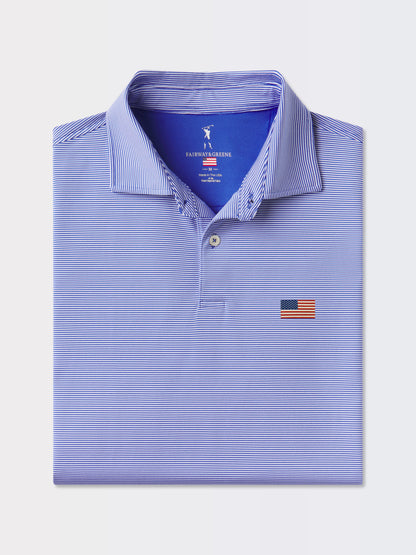 American Flag | USA Mini Stripe Jersey Polo