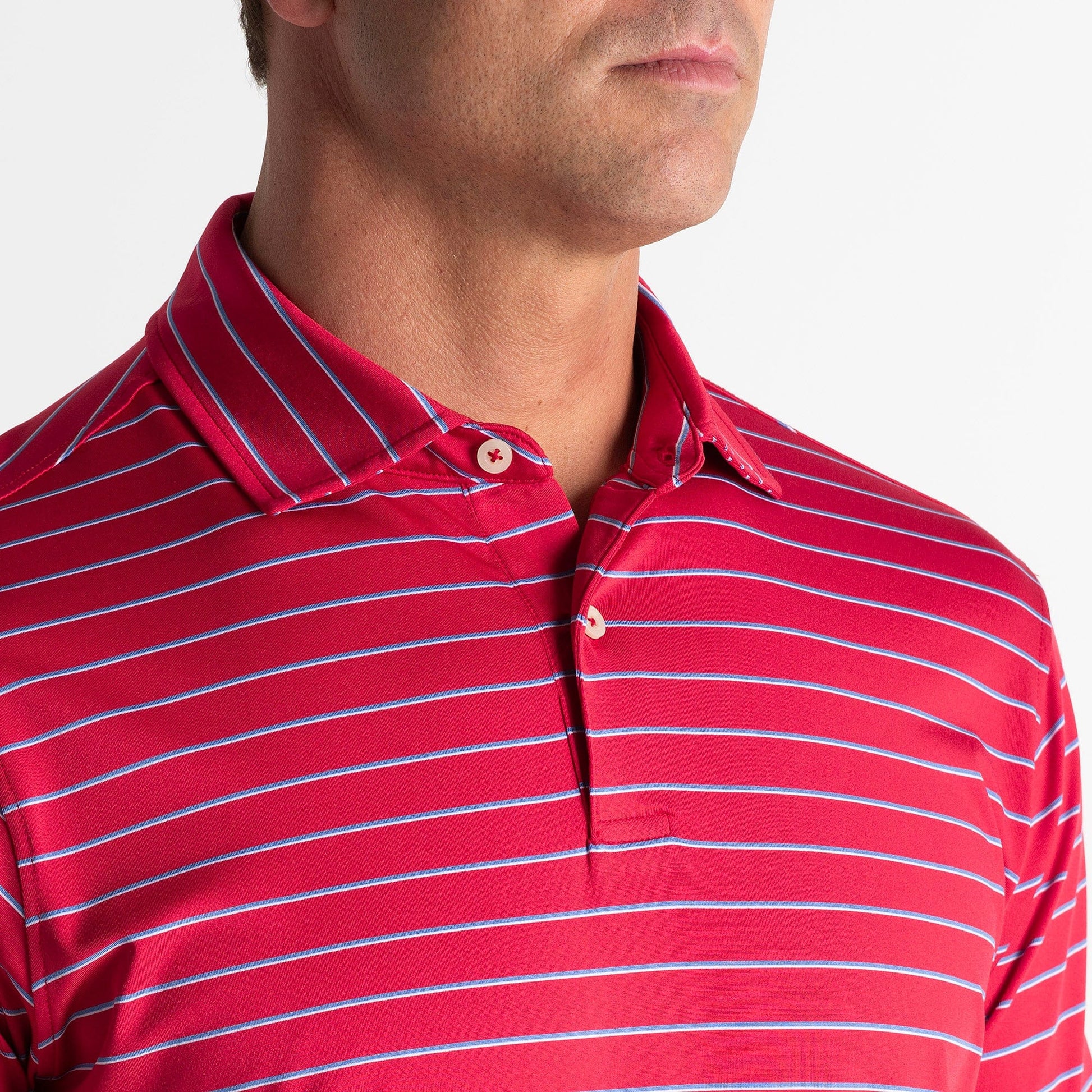 Faxon Stripe Jersey Polo-Sale - Fairway & Greene