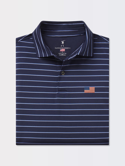 American Flag | Faxon Stripe Jersey Polo