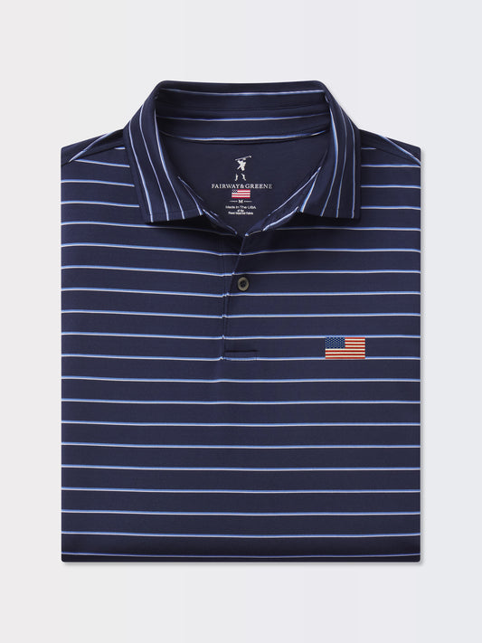 American Flag | Faxon Stripe Jersey Polo