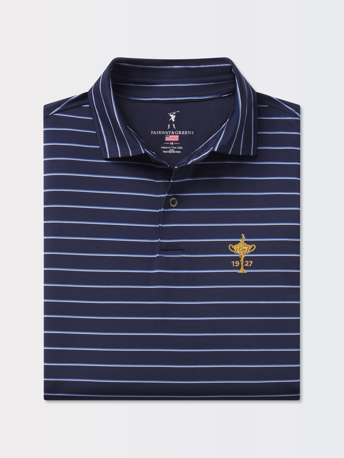 RYDER CUP TROPHY | FAXON STRIPE JERSEY POLO