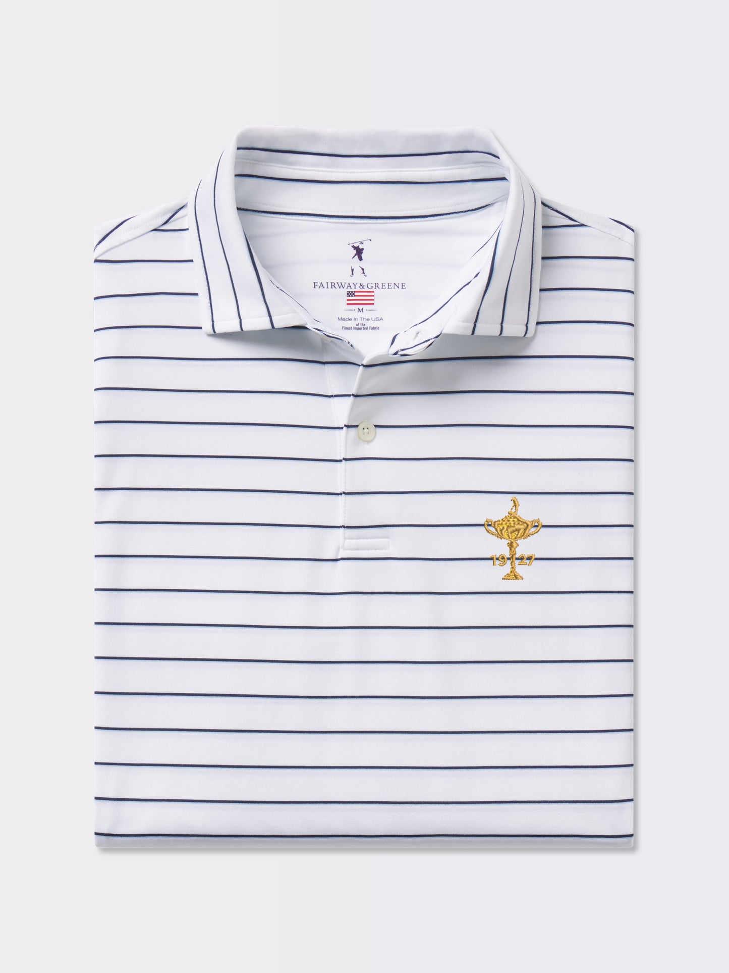 RYDER CUP TROPHY | FAXON STRIPE JERSEY POLO