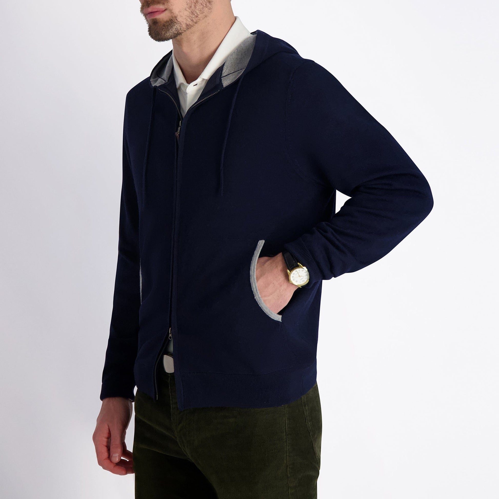 MARINE/GREY HEATHER