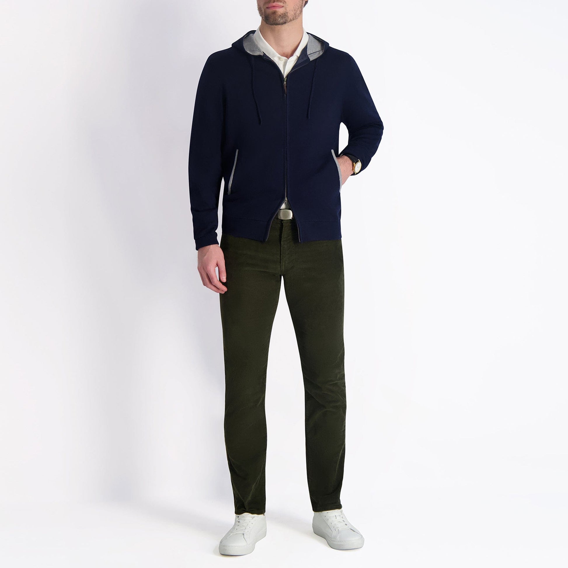 MARINE/GREY HEATHER