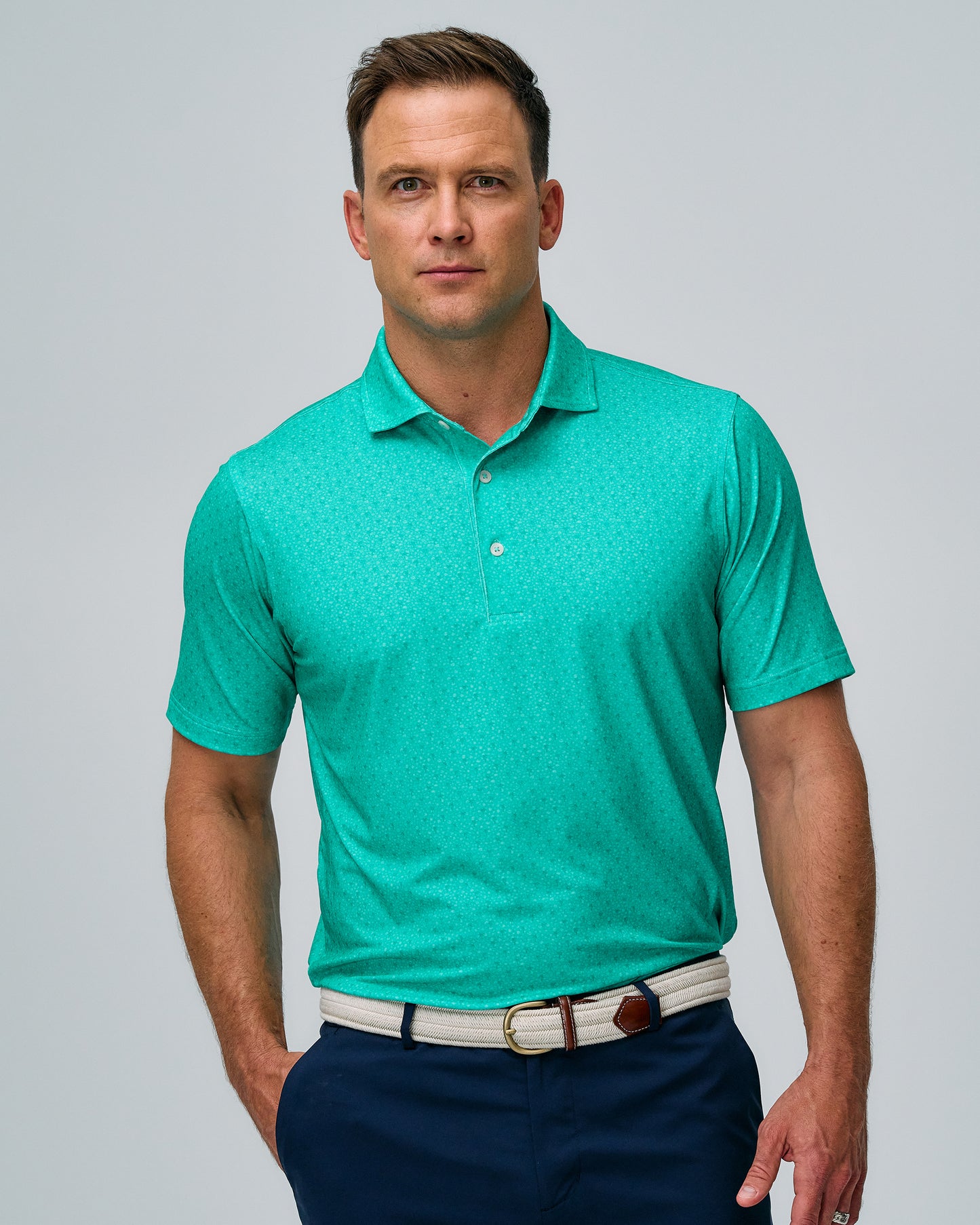 FREMONT PALM PRINT POLO