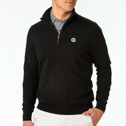 Georgetown | Baruffa Merino Quarter Zip Windsweater | Collegiate - Fairway & Greene