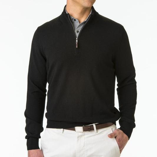 Baruffa Merino Quarter Zip Sweater - Fairway & Greene