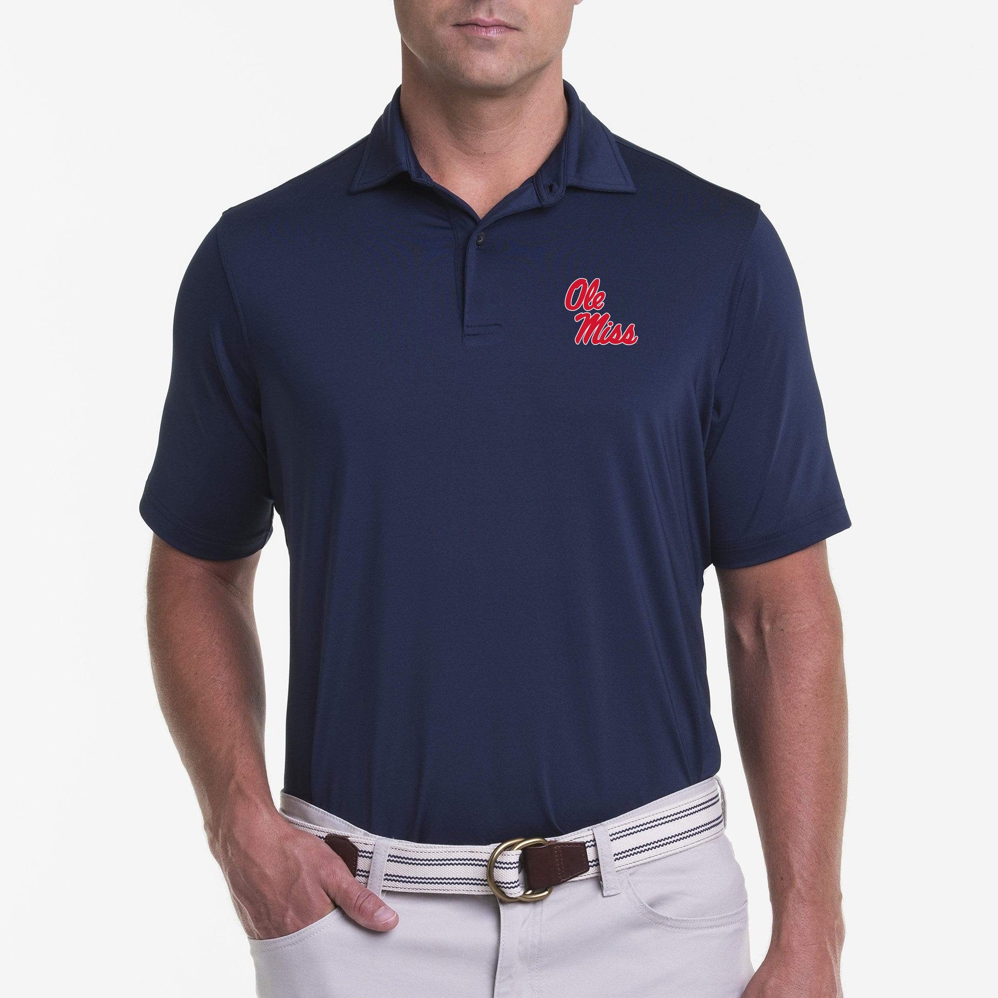 Ole Miss | USA Tournament Solid Tech Jersey Polo | Collegiate - Fairway & Greene