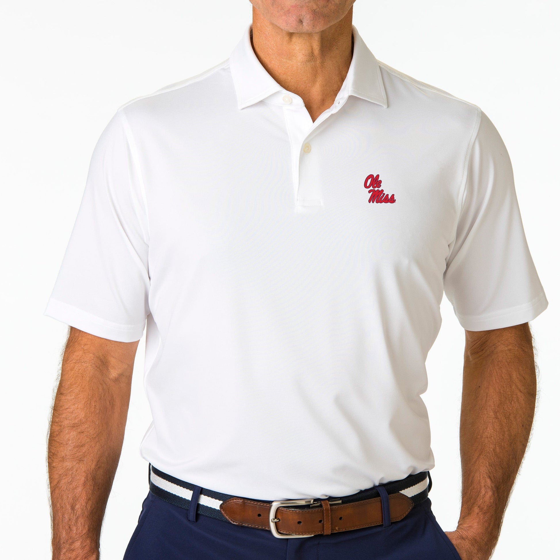 Ole Miss | USA Tournament Solid Tech Jersey Polo | Collegiate - Fairway & Greene