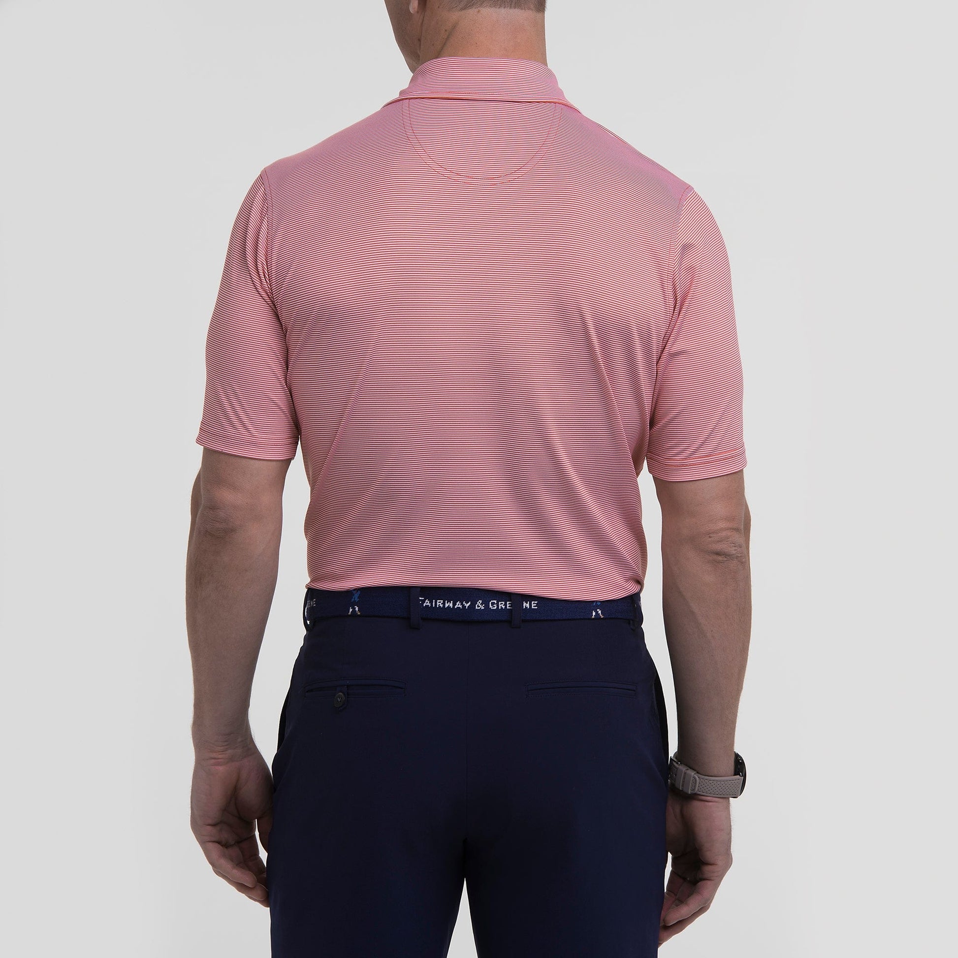 USA Mini Stripe Jersey Polo-Sale - Fairway & Greene