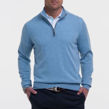 Baruffa Merino Quarter Zip Sweater-Sale