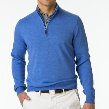 Baruffa Merino Quarter Zip Sweater - Sale
