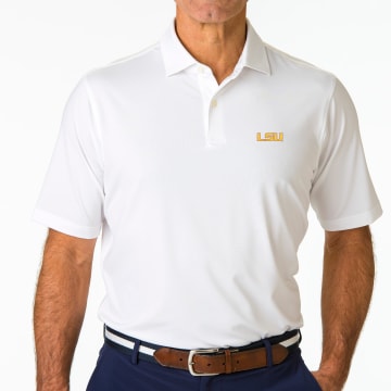 LSU | USA Tournament Solid Tech Jersey Polo | Collegiate