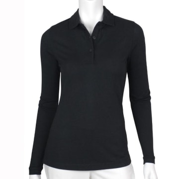 Jeni Long Sleeve Pique Polo - SALE
