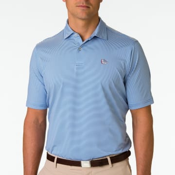 Gonzaga | USA Mini Stripe Jersey Polo | Collegiate