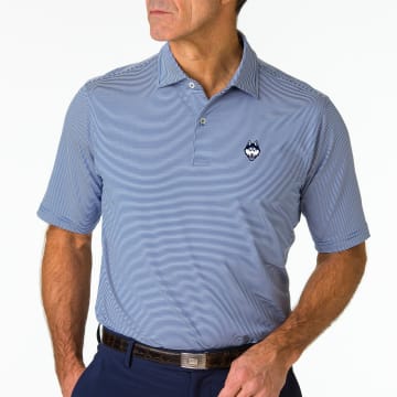 UConn Husky | USA Mini Stripe Jersey Polo | Collegiate