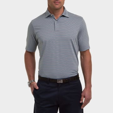 USA 4 COLOR STRIPE JERSEY POLO