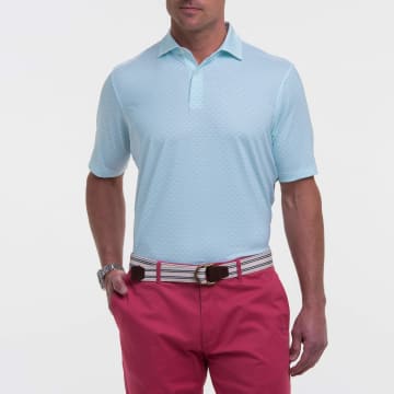 USA WAVE PRINT JERSEY POLO