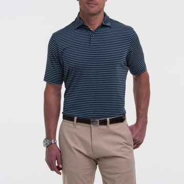 USA 2 COLOR STRIPE JERSEY POLO
