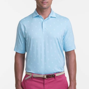 USA Whale-Of-A-Tail Print Jersey Polo - SALE