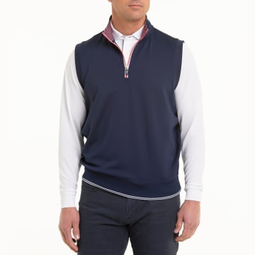 NECK PRINT CAVES 1/4 ZIP VEST