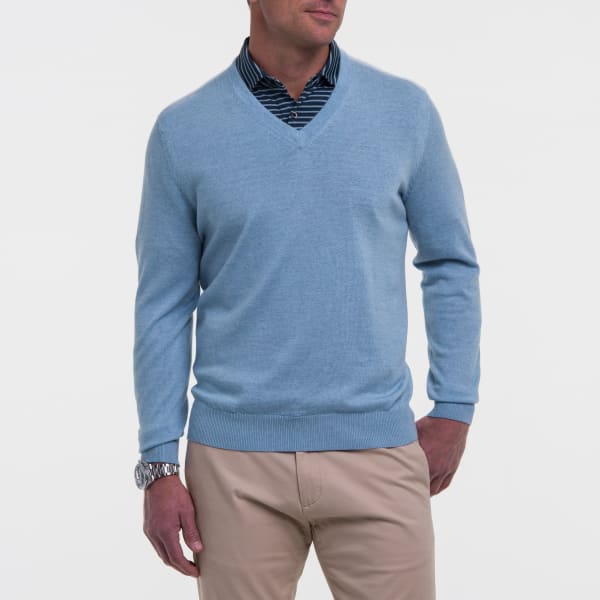 Baruffa Merino Classic V-neck Sweater - SALE – Fairway & Greene
