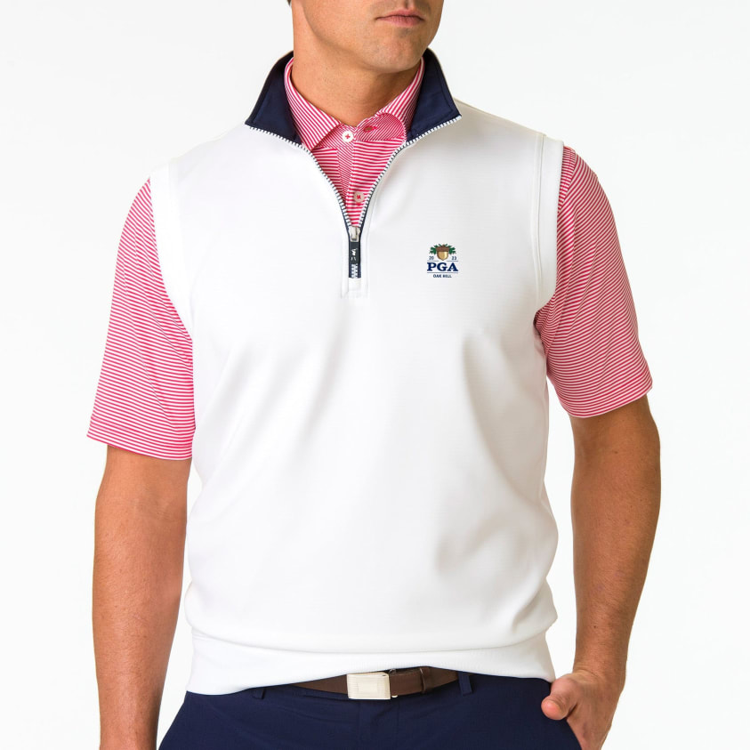 2023 PGA Championship Caves Solid Quarter Zip Vest Fairway Greene
