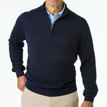 Baruffa Merino Quarter Zip Sweater
