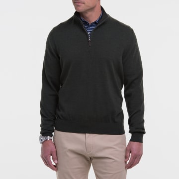 Baruffa Merino Quarter Zip Sweater - SALE